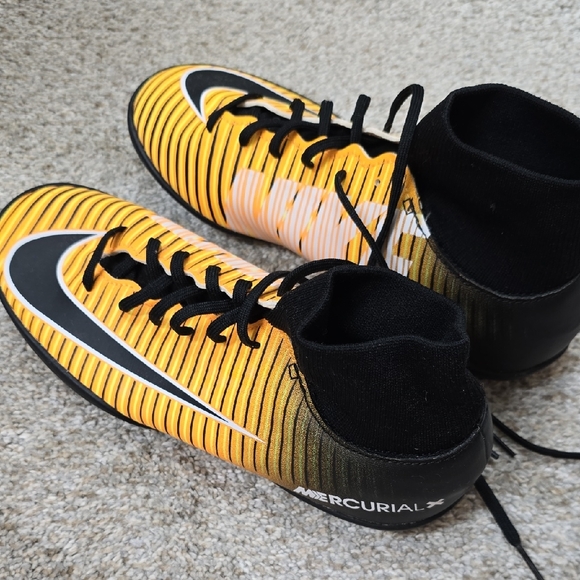 Nike Mercurial X Soccer Shoes Black and Orange - Picture 1 of 2